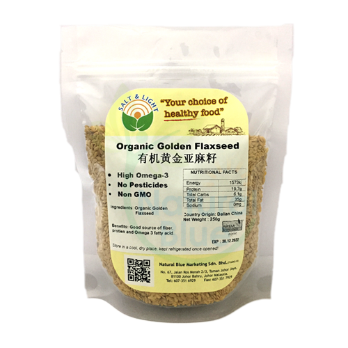 NB-ORGANIC GOLDEN FLAXSEED, 250G<BR/>有机黄金亚麻籽